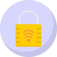 Padlock Flat Bubble Icon vector