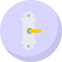 Door Handle Flat Bubble Icon vector