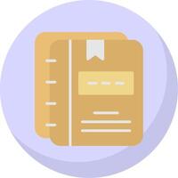 Notebooks Flat Bubble Icon vector