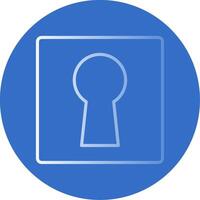 Keyhole Flat Bubble Icon vector