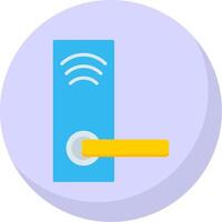 Smart Lock Flat Bubble Icon vector