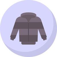 chaqueta plano burbuja icono vector