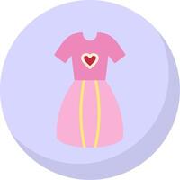 Dress Flat Bubble Icon vector