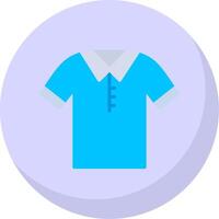 Polo Shirt Flat Bubble Icon vector