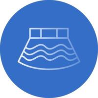 Skirt Flat Bubble Icon vector