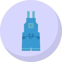 Dungarees Flat Bubble Icon vector