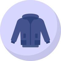 chaqueta plano burbuja icono vector