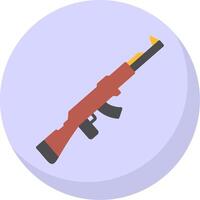 Gun Flat Bubble Icon vector