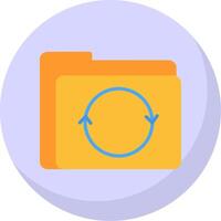 Folder Flat Bubble Icon vector