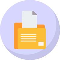 File Explorer Flat Bubble Icon vector