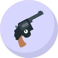 Gun Flat Bubble Icon vector