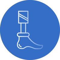Prosthetic Flat Bubble Icon vector