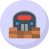 Bunker Flat Bubble Icon vector