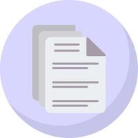 Documents Flat Bubble Icon vector