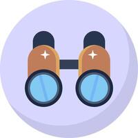 Binoculars Flat Bubble Icon vector