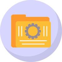 Folder Management Flat Bubble Icon vector