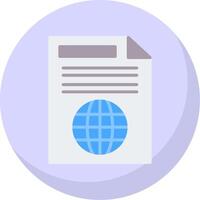 Document Flat Bubble Icon vector