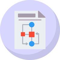 Document Flat Bubble Icon vector