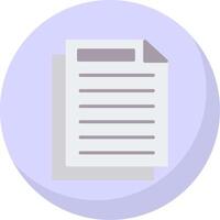 Document Flat Bubble Icon vector