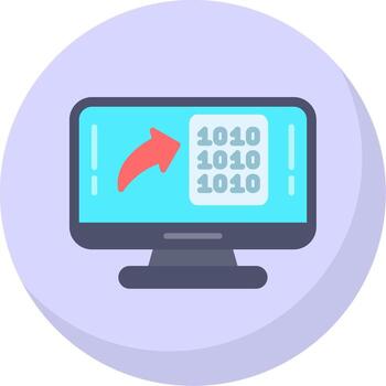 Document Flat Bubble Icon vector