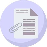 Document Flat Bubble Icon vector