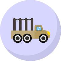 Truck Flat Bubble Icon vector