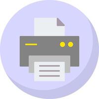 Printer Flat Bubble Icon vector