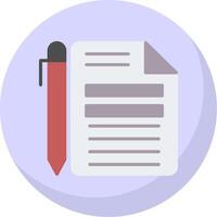 Document Flat Bubble Icon vector