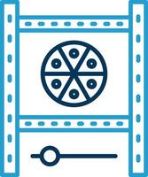 Reel Line Blue Two Color Icon vector