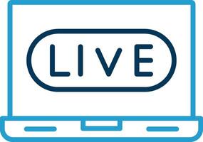 Laptop Line Blue Two Color Icon vector