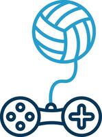 Ball Line Blue Two Color Icon vector