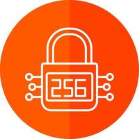 SHA 256 Line Yellow White Icon vector