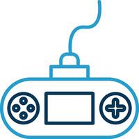 Console Line Blue Two Color Icon vector