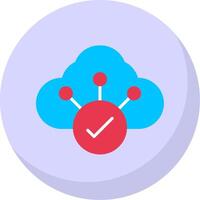 Cloud Flat Bubble Icon vector