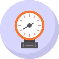 Pressure Gauge Flat Bubble Icon vector