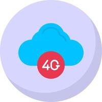 Cloud Flat Bubble Icon vector