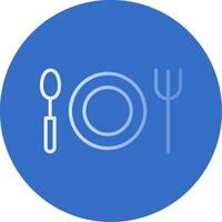 Plates Flat Bubble Icon vector