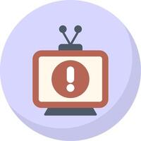 Television Flat Bubble Icon vector