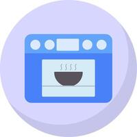 Oven Flat Bubble Icon vector