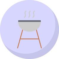 Grill Flat Bubble Icon vector