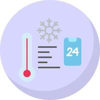 Temperature Control Flat Bubble Icon vector