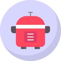 Slow Cooker Flat Bubble Icon vector