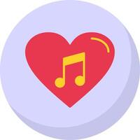 Heart Flat Bubble Icon vector