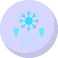 Defrosting Flat Bubble Icon vector