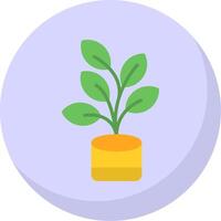 ficus plano burbuja icono vector