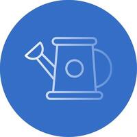 Watering Can Flat Bubble Icon vector