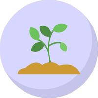 Sprout Flat Bubble Icon vector