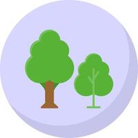 Trees Flat Bubble Icon vector