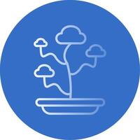 Bonsai Flat Bubble Icon vector