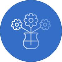 Flower Flat Bubble Icon vector